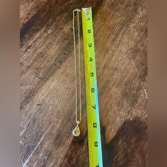 Nina Ricci Gold Plated Two Tone Pendant Necklace with Rhinestones - Picture 9 of 10